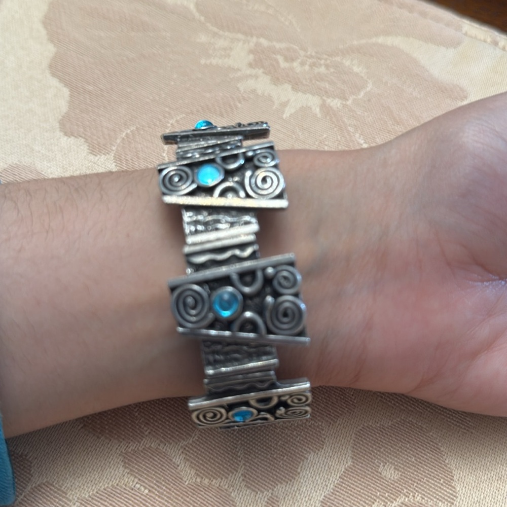 Beautiful bracelet wrist bracelet stretchy band bracelet which blue cute stones - Picture 5 of 9